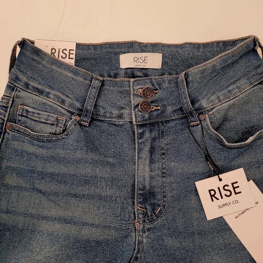 Rise Supply Co. Two Button Skinny Jeans - Picture 6 of 6